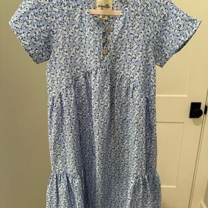 Blue Floral Kids Dress